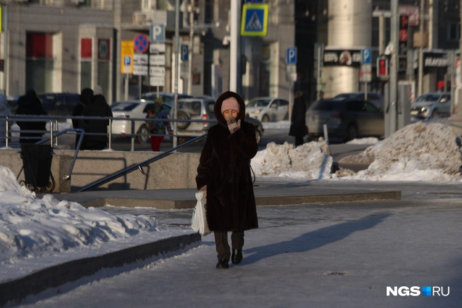 Дышать через варежки&nbsp;— тоже отличный вариант справиться с морозом | Источник: Андрей Бортко / NGS.RU