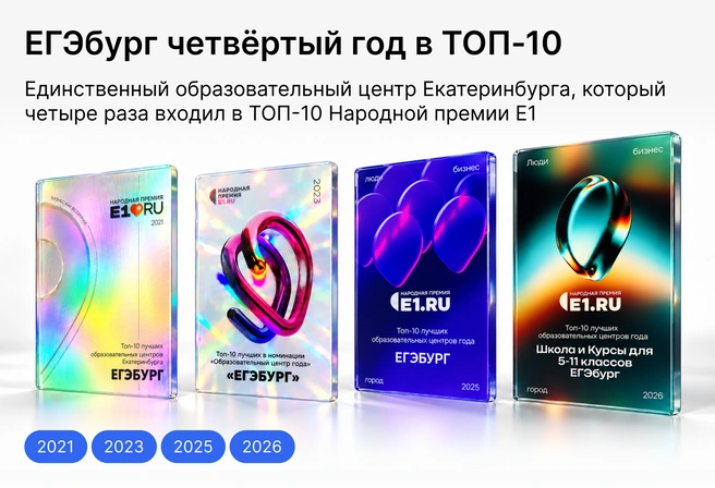 ЕГЭбург — заслуженный многолетний выбор жителей Екатеринбурга. И неудивительно: здесь учится каждый 10-й выпускник из 92% школ города | Источник: Ирина Калмыкова
