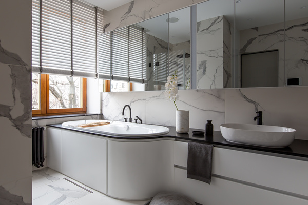 Мрамор в ванной комнате: 50+ примеров | myDecor
