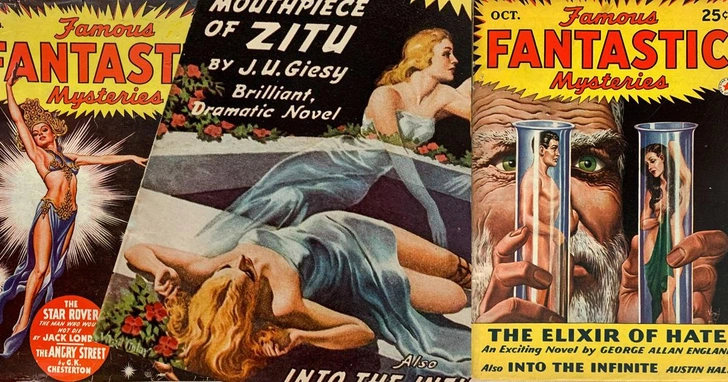 Невероятные обложки журнала «Фантастические тайны» 1940-1950-х годов | Источник: Famous Fantastic Mysteries