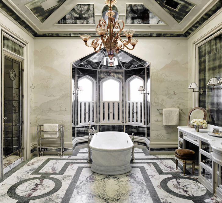 Ванная комната в классическом стиле: 12 проектов с комментариями дизайнеров