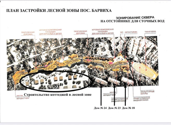 На территории собрались поставить детские площадки и стоянку для автомобилей | Источник: «Барвиха Life» / T.me