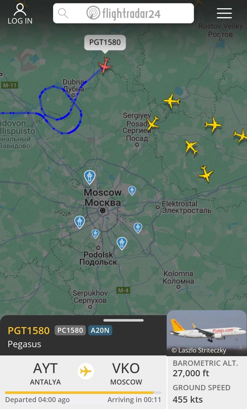Источник: flightradar24.com
