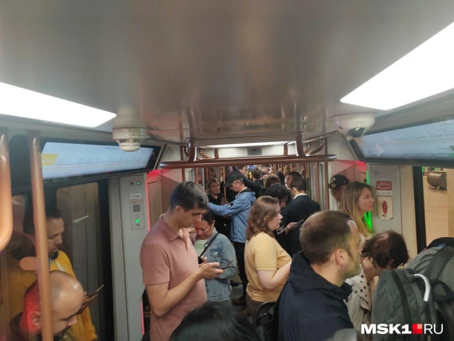 «Вентиляции в поезде нет». На одной из самых загруженных веток метро произошел сбой | Источник: Михаил Мечев / MSK1.RU
