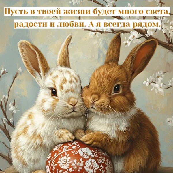 открытка на Пасху, пасхальная открытка, поздравление с Пасхой, открытки для родных, друзей и коллег | Источник: theDay/Midjourney