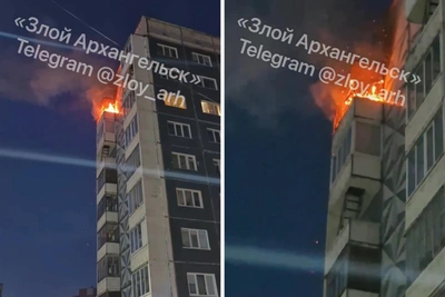 В Северодвинске загорелся балкон на девятом этаже