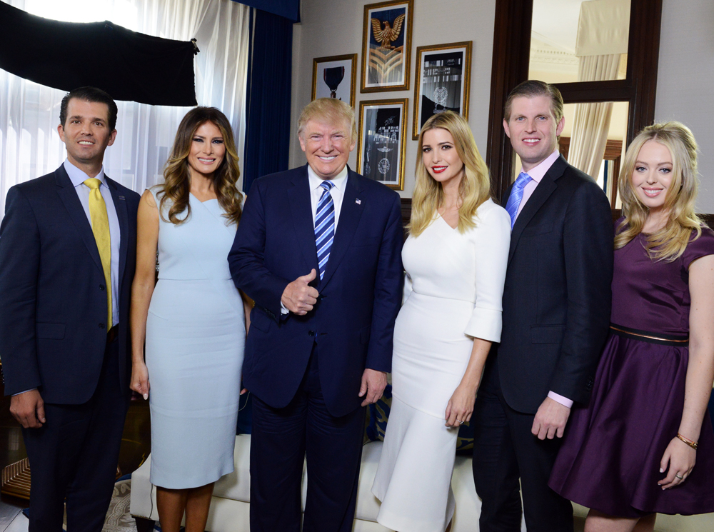 Дональд Трамп-младший, Мелания Трамп, Дональд Трамп, Иванка Трамп, Эрик Трамп, Тиффани Трамп | marieclaire.ru