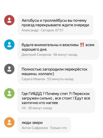 Машины перекрыли весь перекресток | Источник: Яндекс.Карты