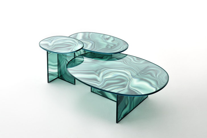 Столики Liquefy, дизайн Патрисии Уркиолы, Glas Italia