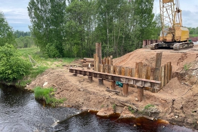 Устройство временного моста через Гдовку началось перед капремонтом