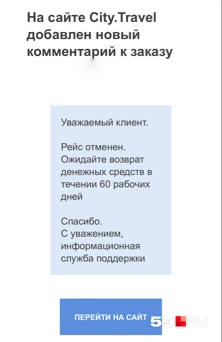 Такое сообщение пришло Инге вечером 8 марта | Источник: читательница 59.RU