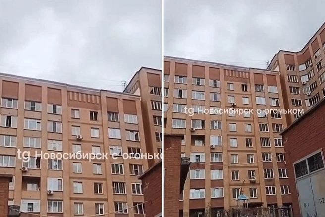 Загорелась квартира на девятом этаже | Источник: Новосибирск с огоньком