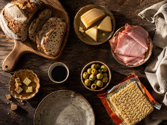 Готовые продукты часто дают организму целую гору соли, даже если притворяются почти ЗОЖем | Источник: GPT