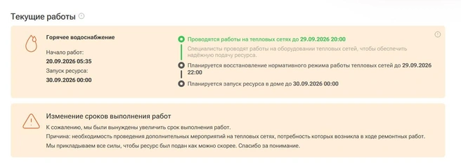 В доме на Советской, 2 тепло планируют вернуть 30 сентября | Источник: ПАО «Т Плюс»