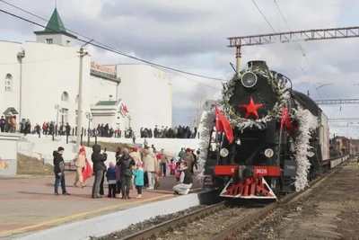 Более 13 тысяч жителей Приамурья встретили ретропоезд «Победа» ЗабЖД