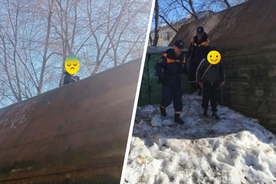 Школьник залез на гараж в Новосибирске, друг вызвал спасателей