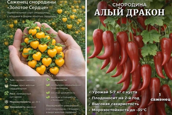 За 95-летнюю историю Научно-исследовательского института «Жигулевские сады» никто из его сотрудников со смородиной в форме перца и сердца не встречался | Источник: скриншоты с сайта wildberries.ru