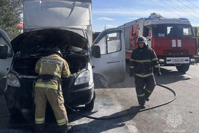 «Газель» загорелась в Абакане