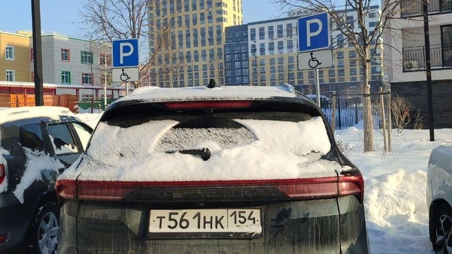 Этот кроссовер постоянно стоит на месте для инвалидов | Источник: читательница НГС