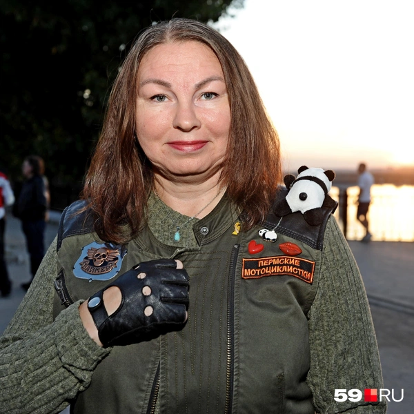 Татьяна тоже в рядах «Пермских мотоциклисток» | Источник: Ирина Тропина / 59.RU