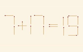 7+17=19: переместите 1 спичку, чтоб уравнение стало верным