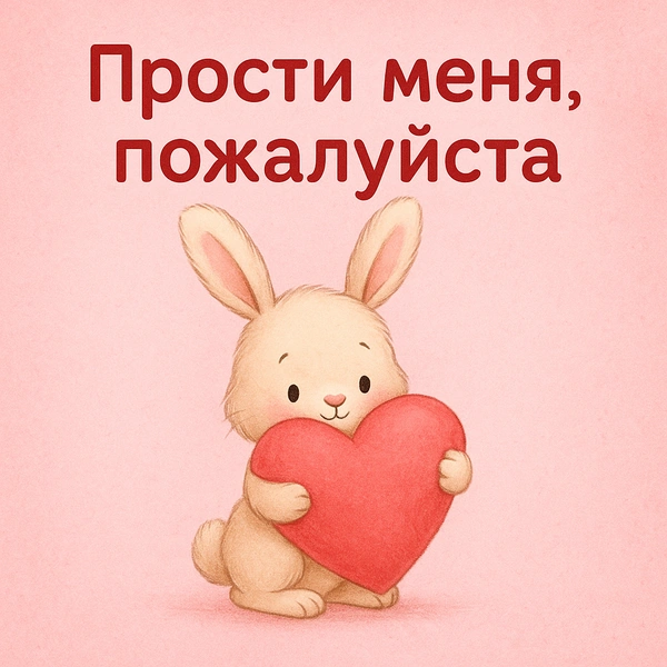 открытка прости, открытка с извинениями, открытки для друзей, открытки скачать | Источник: theDay/DALL-E
