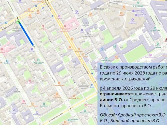 Карта перекрытий на 3-й линии Васильевского острова. | Источник: ГАТИ Петербурга