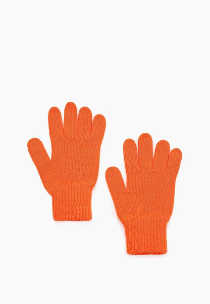 Оранжевые перчатки с шерстью