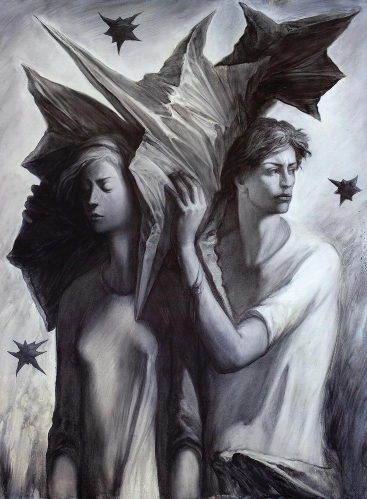 Егор Кошелев. «Мягкие черные звезды». 2025. Холст, масло | Источник: пресс-служба выставки