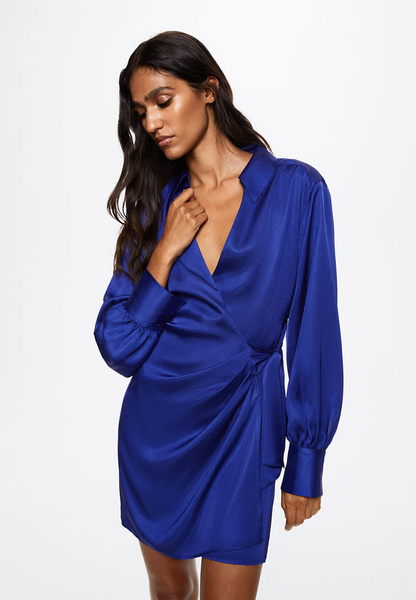 Платье Mango CINE, цвет: синий, RTLACB799801 — купить в интернет-магазине Lamoda