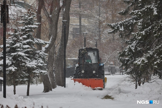Снегопад будет идти еще несколько дней  | Источник: Александр Ощепков / NGS.RU
