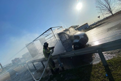 Три пожара и одно ДТП в Адыгее за прошедшие сутки