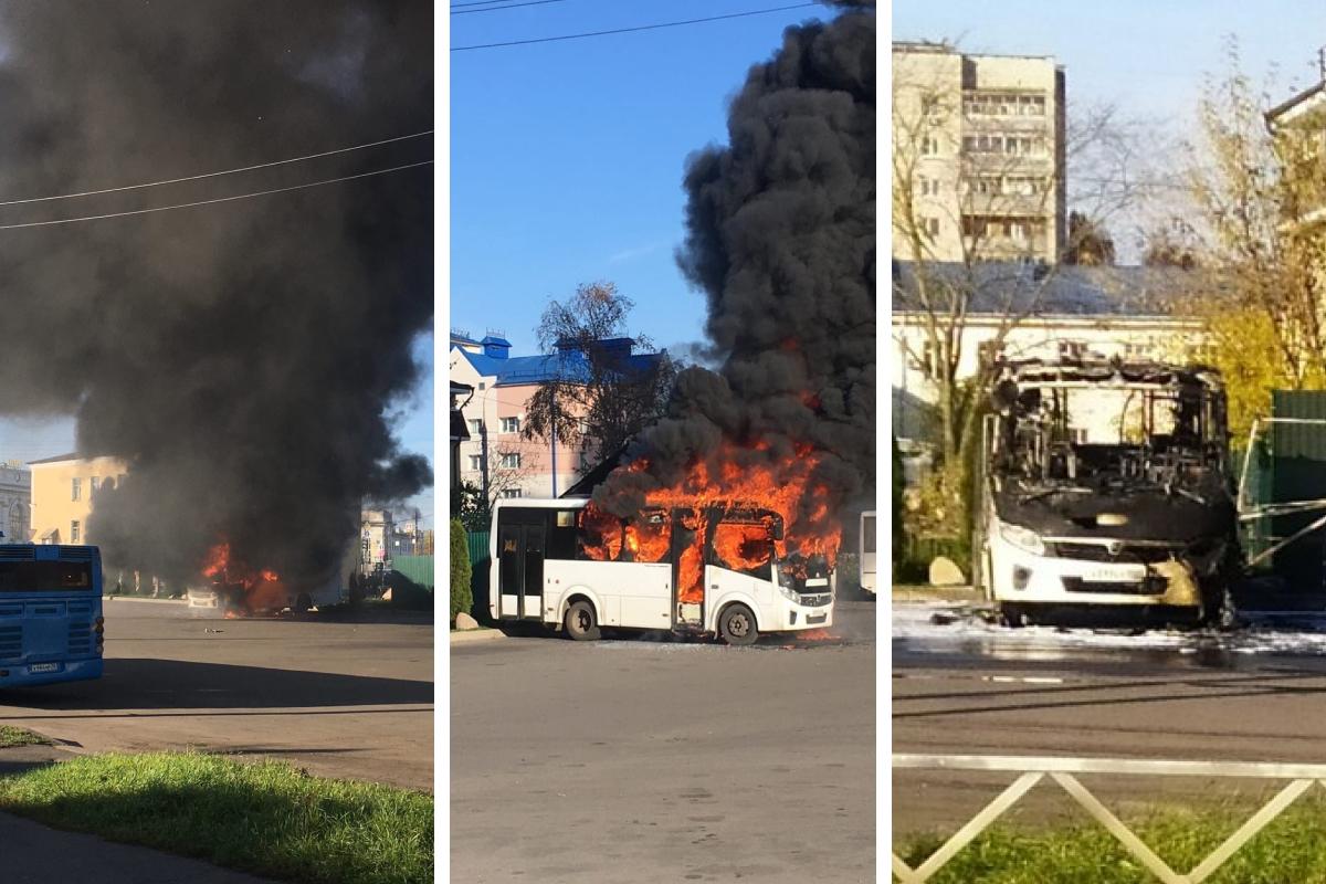 Сгорел пассажирский автобус: подробности ЧП в Рыбинске Ярославской области  16 октября 2022 год - 16 октября 2022 - 76.ру