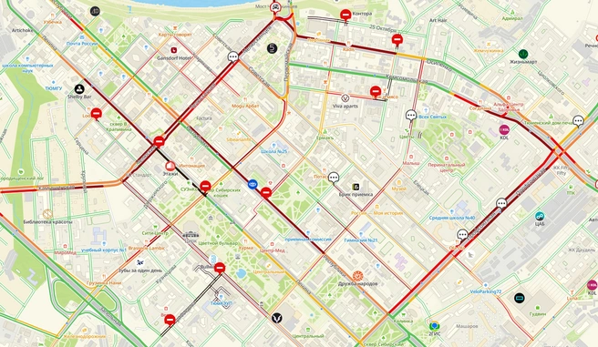 А так выглядит центра города | Источник: 2GIS
