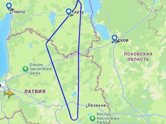 Французский Mirage 2000D замечен у границ Ленобласти | Источник: flightradar24.com