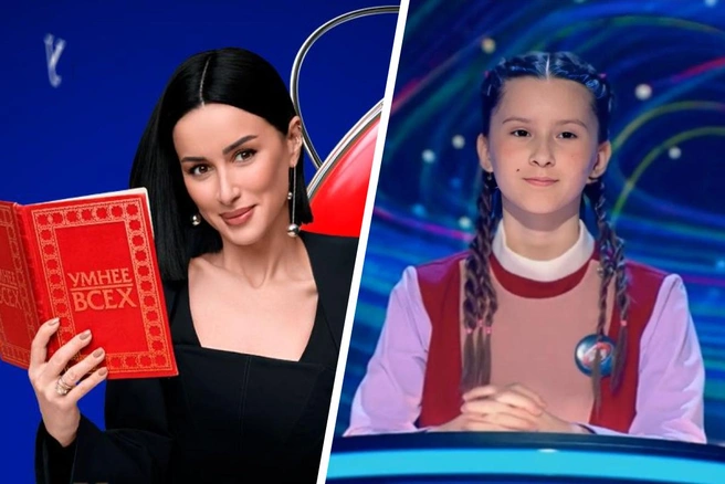 Тина Канделаки (слева) ждет новых умников из Перми: таких, как Анна Захарова (справа) — участница выпуска в октябре 2024 года | Источник: телеканал «Пятница!»