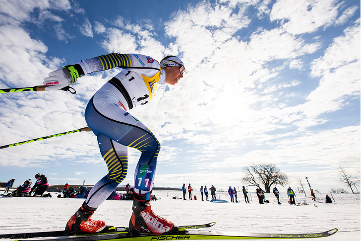 Charlotte Kalla of Sweden competes in the Women's 10km freestyle pursuit during the FIS Cross Country Ski World Cup Final on March 24, 2019 in Quebec City, Canada.