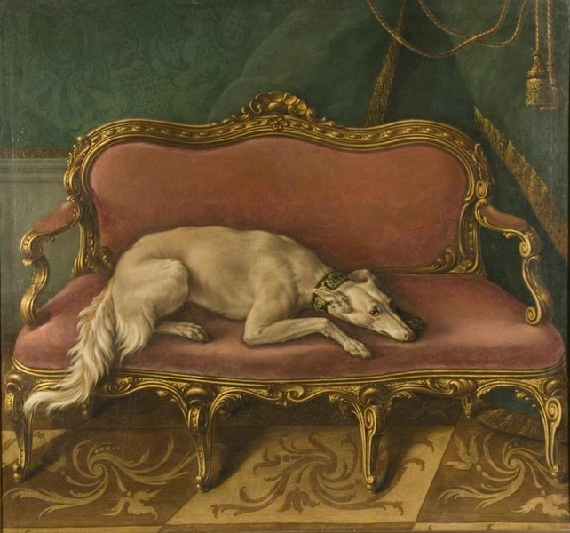 «Борзая собака графа Орлова», Иоганн Фридрих Гроот, 1766 | Источник: музей-заповедник «Царицыно»