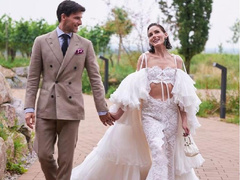 Три кутюрных платья для 10-й годовщины свадьбы: праздник Оливии Палермо и ее мужа-манекенщика