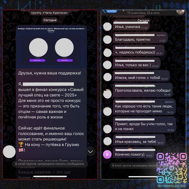 МВД: схема мошенников с голосованием за детей эволюционирует | Источник: Вестник Киберполиции России