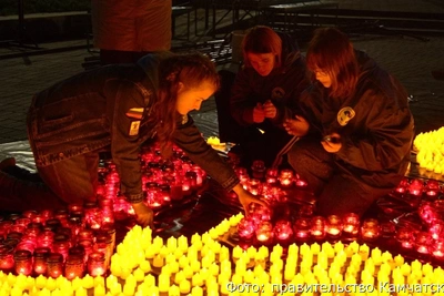 В День памяти и скорби в Петропавловске зажгли «Огненные картины войны»