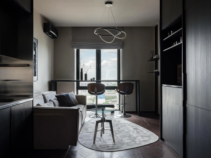 Брутальный минимализм: квартира 42 м² в Москве | Источник: Евгений Гнесин. Стиль: Ирина Бебешина 