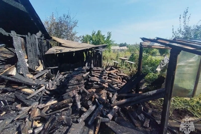 Пожар в Сурке уничтожил постройку