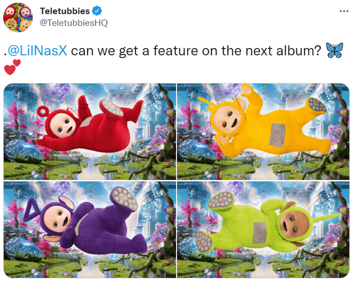 Телепузики предложили Lil Nas X записать коллаб для нового альбома рэпера