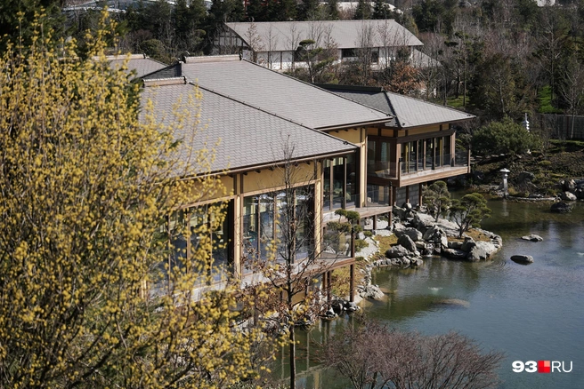 Ресторан находится на берегу озера | Источник: Дарья Паращенко / 93.RU