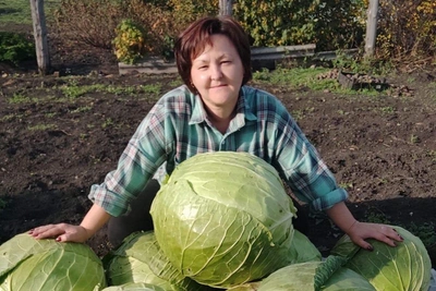 Trans‑Urals woman grows giant cabbage
