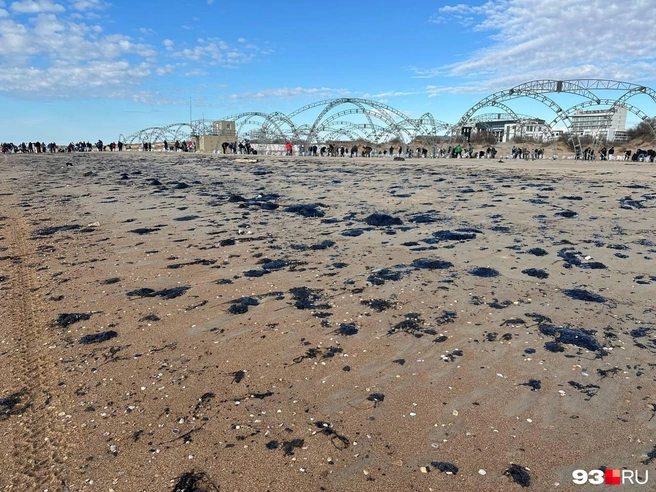 Пляж в Витязево зимой выглядел страшно | Источник: Валерия Дульская / 93.RU