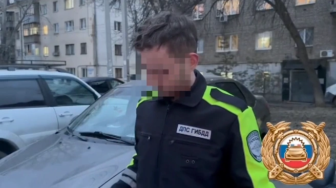 «Инспектора ДПС» на моноколесе забрали в отдел | Источник: ГИБДД Башкирии / t.me