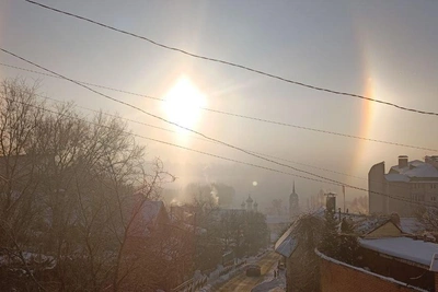 Над Воронежем заметили гало