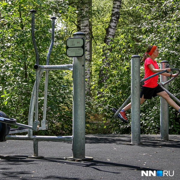 Нижегородцы занимаются в парке спортом | Источник: Наталья Бурухина / NN.RU